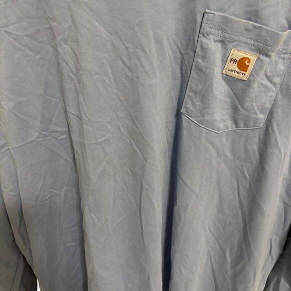 Carhartt Force Long Sleeve Shirt Mens Size XXL Pocket Light Blue - Picture 4 of 8
